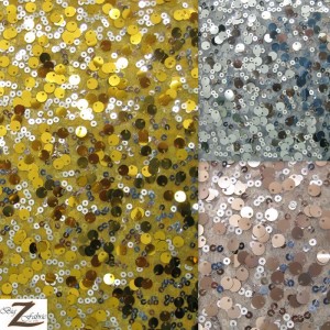 2 Tone Micro Disk Sequins Mesh Fabric