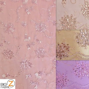 Appealing Snowflake Sequins Dress Fabric