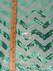 Chevron Zig Zag Sequins Mesh Fabric Measurement