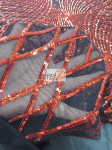 Unique Diamond Lace Sequin Dress Fabric Close Up
