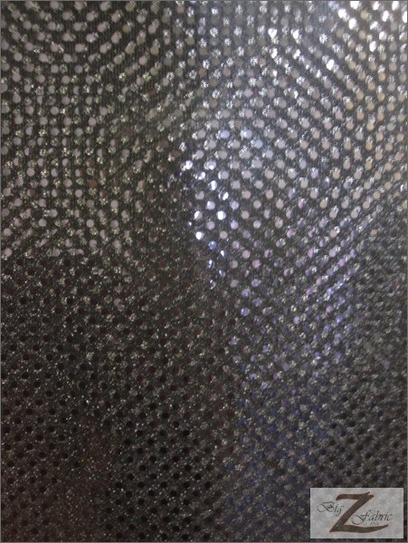 Black Small Confetti Dot Sequins Fabric