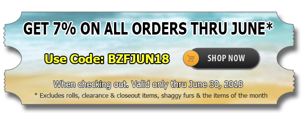 Big Z Fabric’s June Discount Now Available!!!