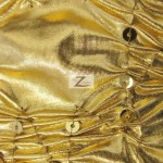 Crunchy Foil Sequins Poly Spandex Fabric Gold