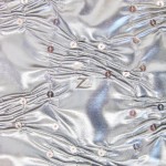 Crunchy Foil Sequins Poly Spandex Fabric Silver