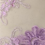 Dahlia Flower Sequins Mesh Fabric Lavender
