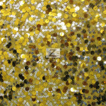2 Tone Micro Disk Sequins Mesh Fabric Gold Silver