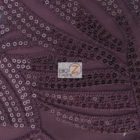 Designer Evening Dress Lace Sequins Fabric Purple