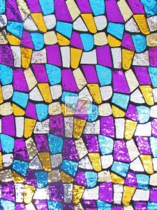 Multi Color Shiny Sequins Fabric