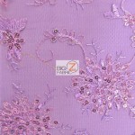Appealing Snowflake Sequins Dress Fabric Purple