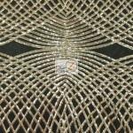 Unique Diamond Lace Sequin Dress Fabric Gold