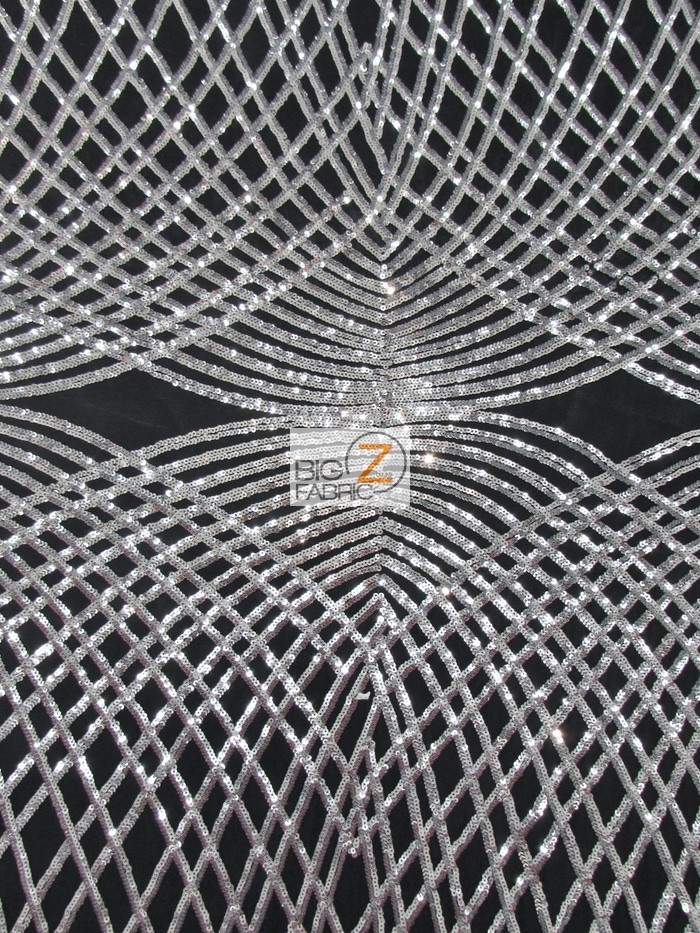 Unique Diamond Lace Sequin Dress Fabric | Sequins Fabric