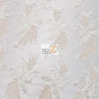 Angel Wings Floral Lace Sequins Fabric Ivory