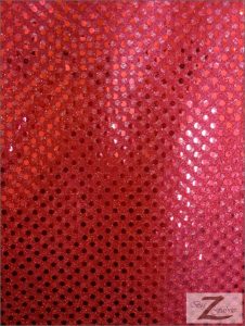 Red Small Confetti Dot Sequin Fabric