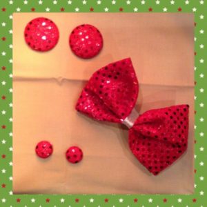 Red Small Dot Confetti Sequins Fabric