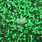 Scale Sequins Mesh Fabric Kelly Green