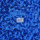 Scale Sequins Mesh Fabric Royal Blue
