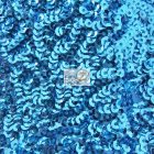 Scale Sequins Mesh Fabric Turquoise