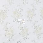 Stunning Dahlia Floral Sequins Lace Fabric Ivory
