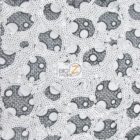 Circular Bombshell Sequins Lace Fabric White