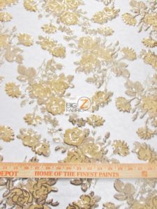 Lovely Roses Floral Sequins Lace Fabric Measurement