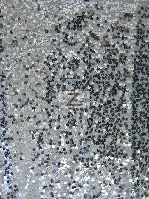 Silver Shiny Drop Sequins Fabric
