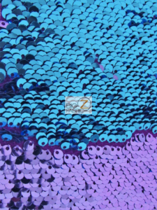 Reversible Sequins Mermaid Fabric Purple/Turquoise