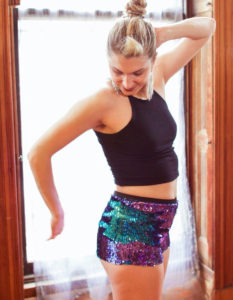 Reversible Sequins Sexy Shorts