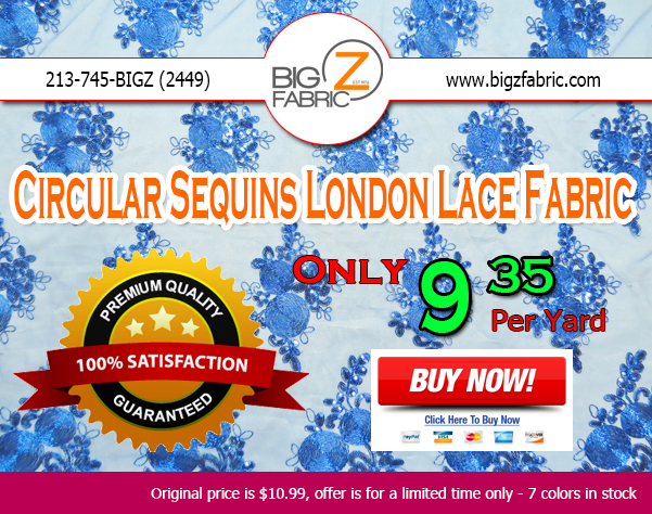 Circular Sequins London Lace Fabric Sale
