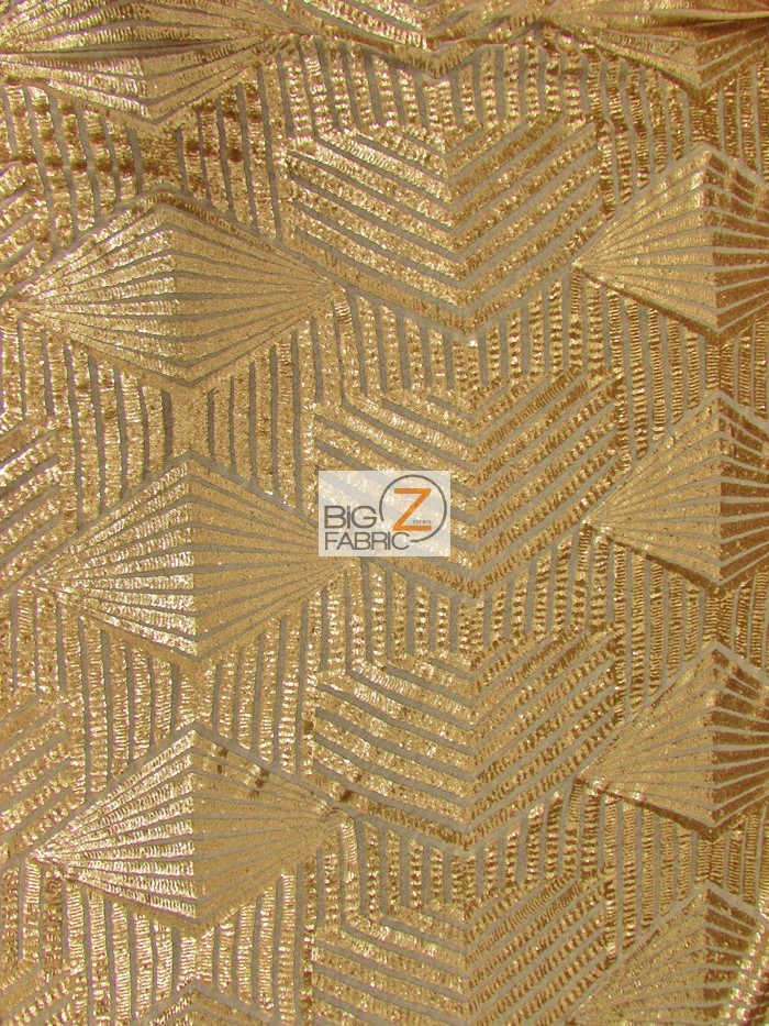 Gold Cosmic Geometric Sequins Fabric